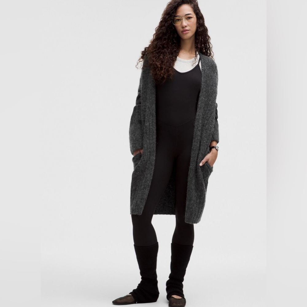lululemon alpaca-wool blend shawl-collar cardigan